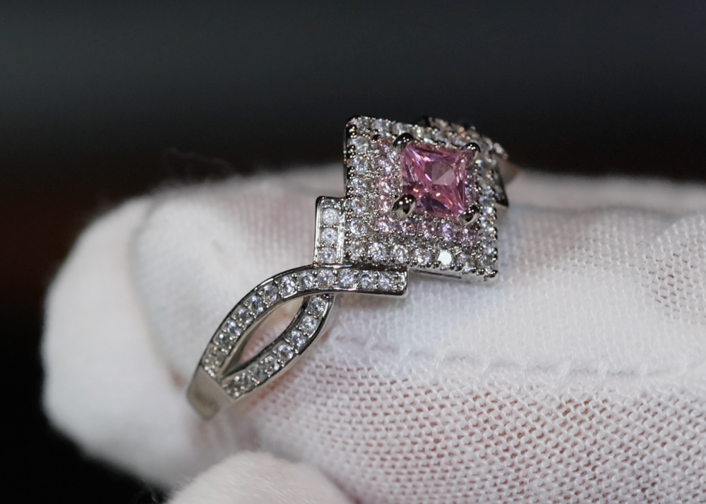 Pink Diamond Ring | Pink Diamond Engagement Ring | Womens Pink Diamond Ring