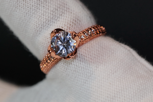 Big Carat Engagement Ring | Rose Gold Engagement Ring | Womens Rose Gold Ring | Rose Gold Ring | Rose Gold Wedding Ring | Flower Shape Ring