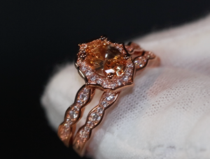 Rose Gold Wedding Ring | Rose Gold Engagement Ring Set