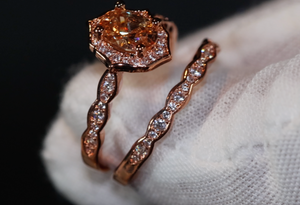 Rose Gold Wedding Ring | Rose Gold Engagement Ring Set