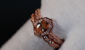 Rose Gold Wedding Ring | Rose Gold Engagement Ring Set