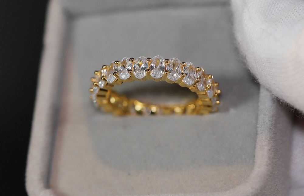 Gold Engagement Ring | Womens Gold Ring | Gold Eternity Ring