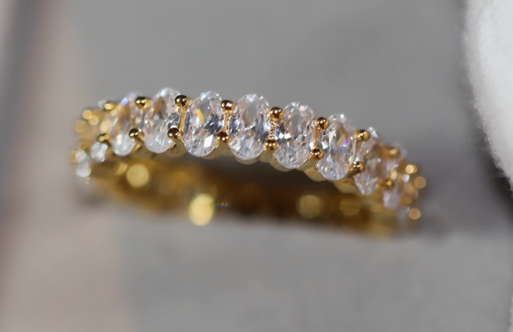 Gold Engagement Ring | Womens Gold Ring | Gold Eternity Ring