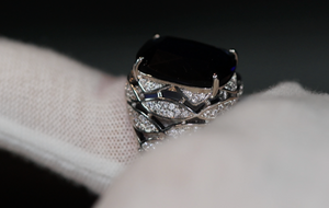 Blue Diamond Ring | Mens Blue Diamond Ring | Iced Out Ring | Womens Blue Diamond Ring | Mens Diamond Ring | Big Ring | Mens Iced Out Ring