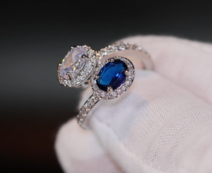 Blue Diamond Ring | Blue Engagement Ring | Wedding Ring