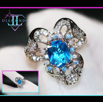 Blue Diamond Ring