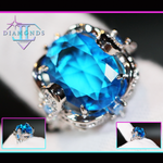 Blue Diamond Ring