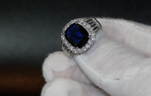 Blue Diamond Ring