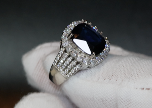 Blue Diamond Ring