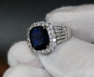 Blue Diamond Ring