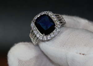 Blue Diamond Ring