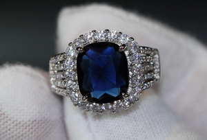 Blue Diamond Ring