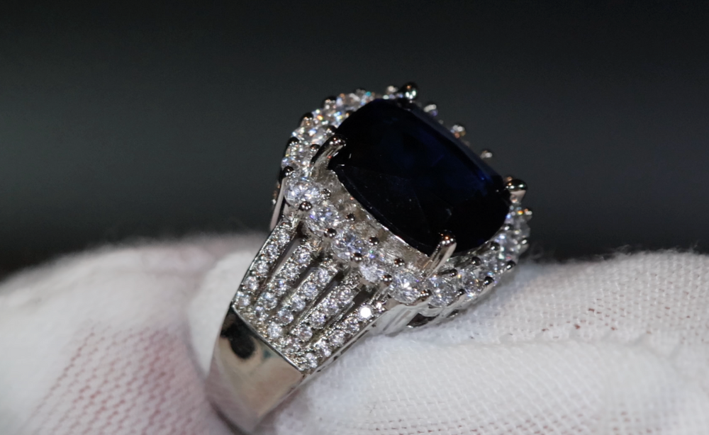 Blue Diamond Ring