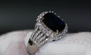Blue Diamond Ring