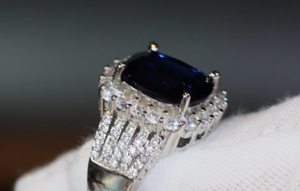 Blue Diamond Ring