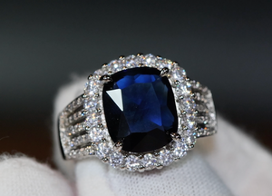 Blue Diamond Ring