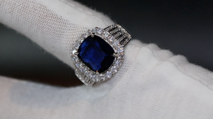 Blue Diamond Ring