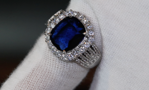 Blue Diamond Ring