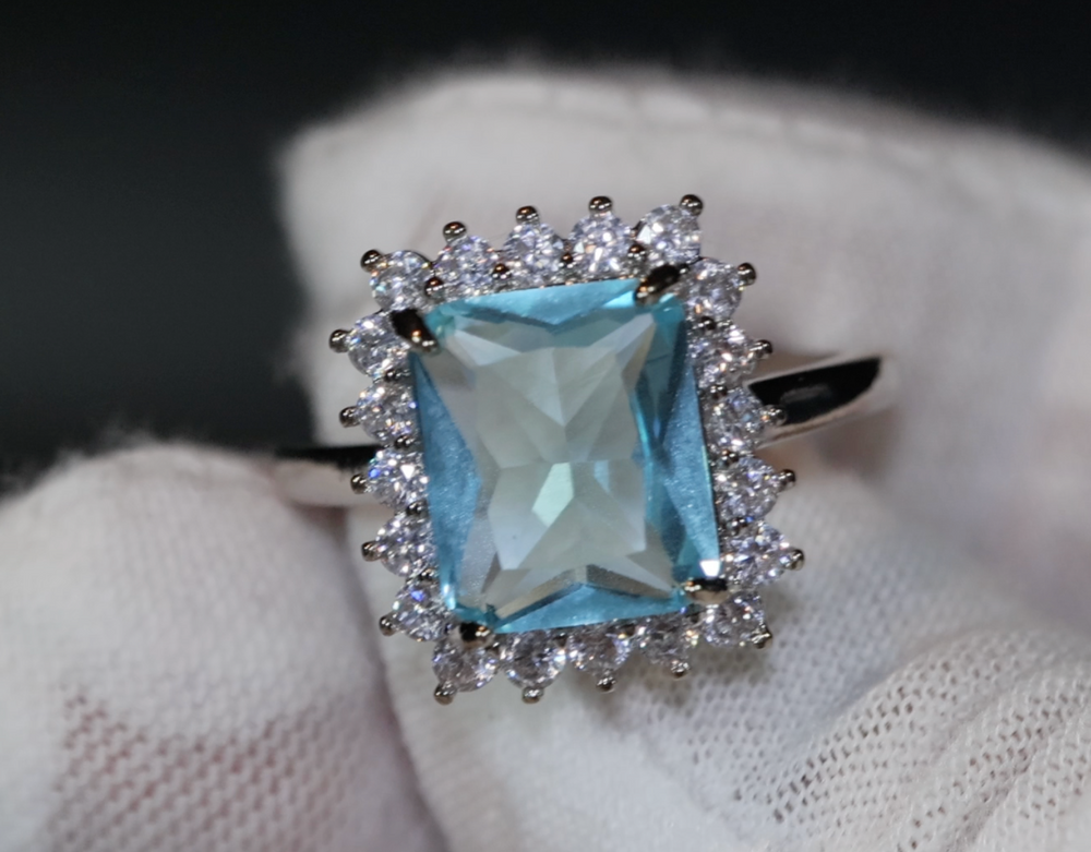 Blue Diamond Ring | Blue Diamond Rings | Womens Blue Diamond Ring