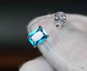 Aquamarine Blue Diamond Ring