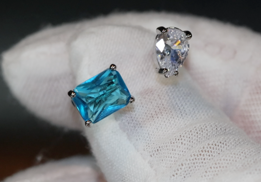 Aquamarine Blue Diamond Ring