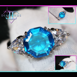 Blue Diamond Ring