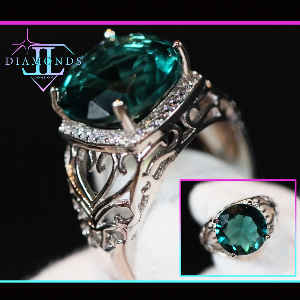 Big Green Diamond Ring