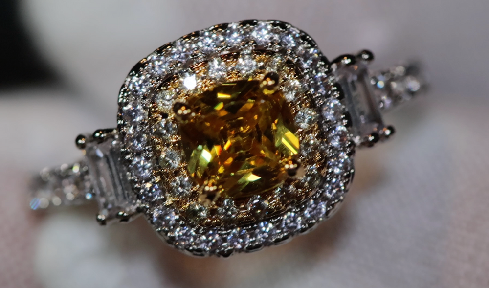 
            
                Load image into Gallery viewer, Yellow Diamond Ring | Yellow Diamond Engagement Ring
            
        