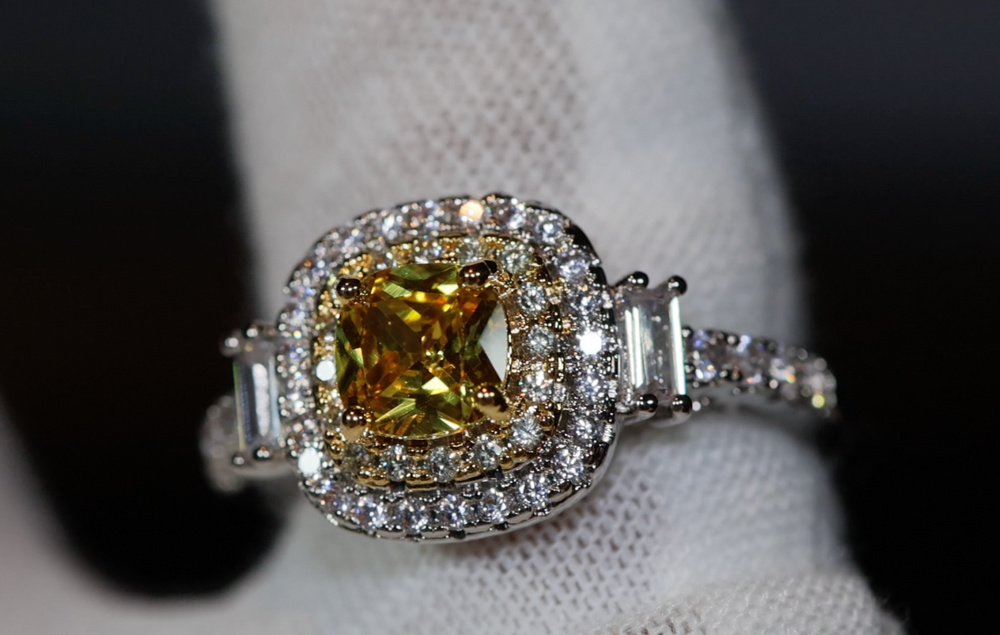 
            
                Load image into Gallery viewer, Yellow Diamond Ring | Yellow Diamond Engagement Ring
            
        