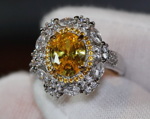 Yellow Diamond Ring | Yellow Diamond Engagement Rings | Womens Engagement Ring