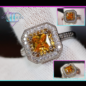 Womens yellow diamond ring