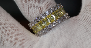 Eternity Ring | Yellow Diamond Ring | Yellow Diamond Engagement Rings | Canary Yellow Diamond Ring | Baguette Ring