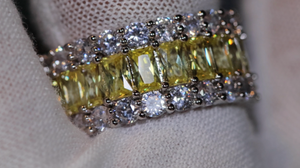 Eternity Ring | Yellow Diamond Ring | Yellow Diamond Engagement Rings | Canary Yellow Diamond Ring | Baguette Ring