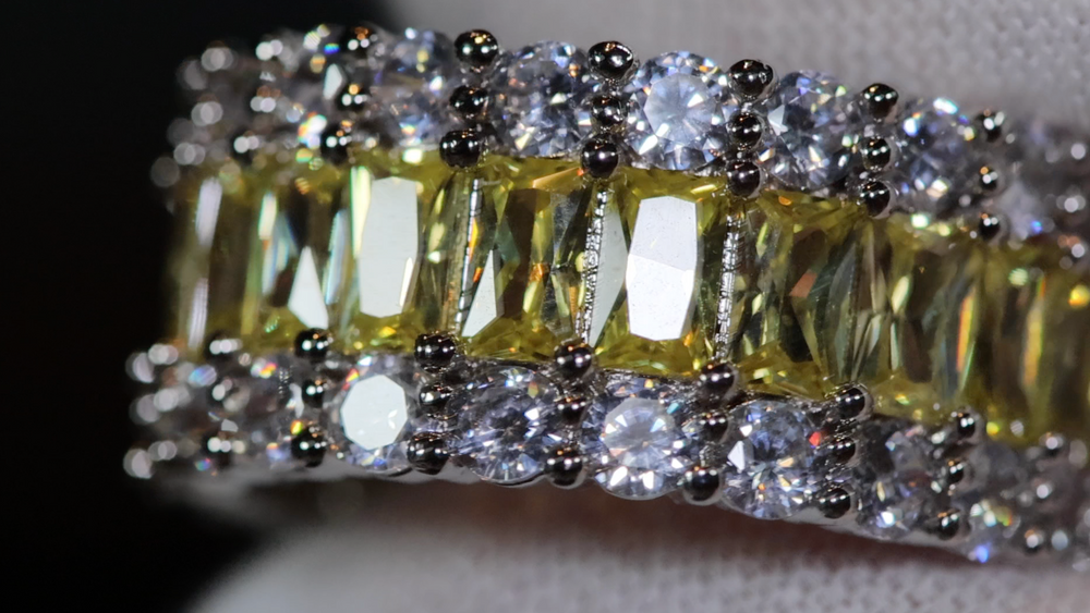 
            
                Load image into Gallery viewer, Eternity Ring | Yellow Diamond Ring | Yellow Diamond Engagement Rings | Canary Yellow Diamond Ring | Baguette Ring
            
        