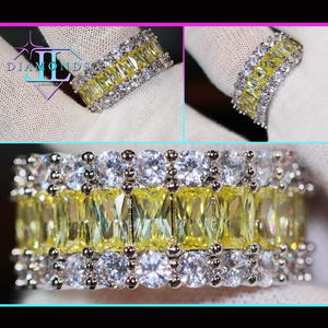 yellow diamond eternity ring