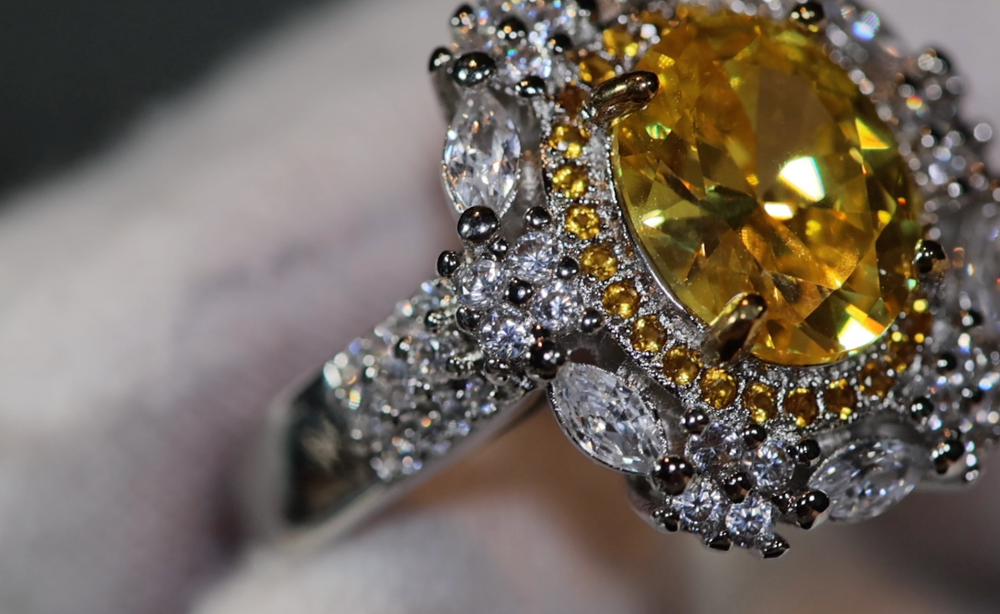 
            
                Load image into Gallery viewer, Yellow Diamond Ring | Yellow Diamond Engagement Rings | Womens Engagement Ring
            
        