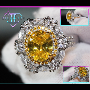 Yellow Diamond Ring | Yellow Diamond Engagement Rings | Womens Engagement Ring