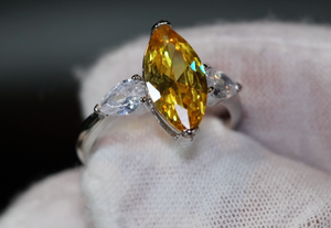 Yellow Marquise Diamond Ring | Marquise Diamond Ring