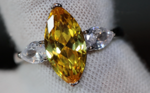 Yellow Marquise Diamond Ring | Marquise Diamond Ring