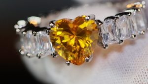 Womens yellow diamond ring