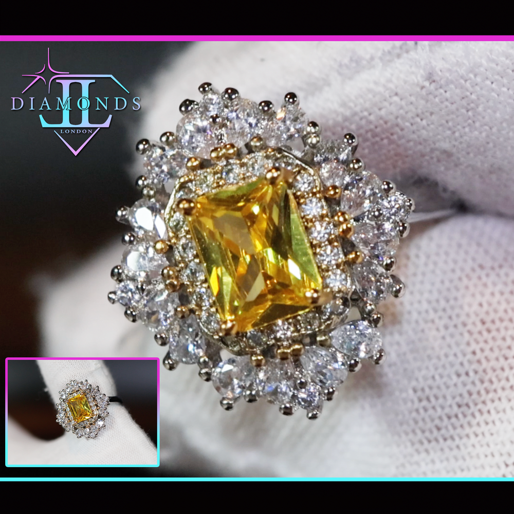 womens yellow diamond ring