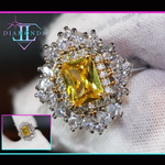 womens yellow diamond ring