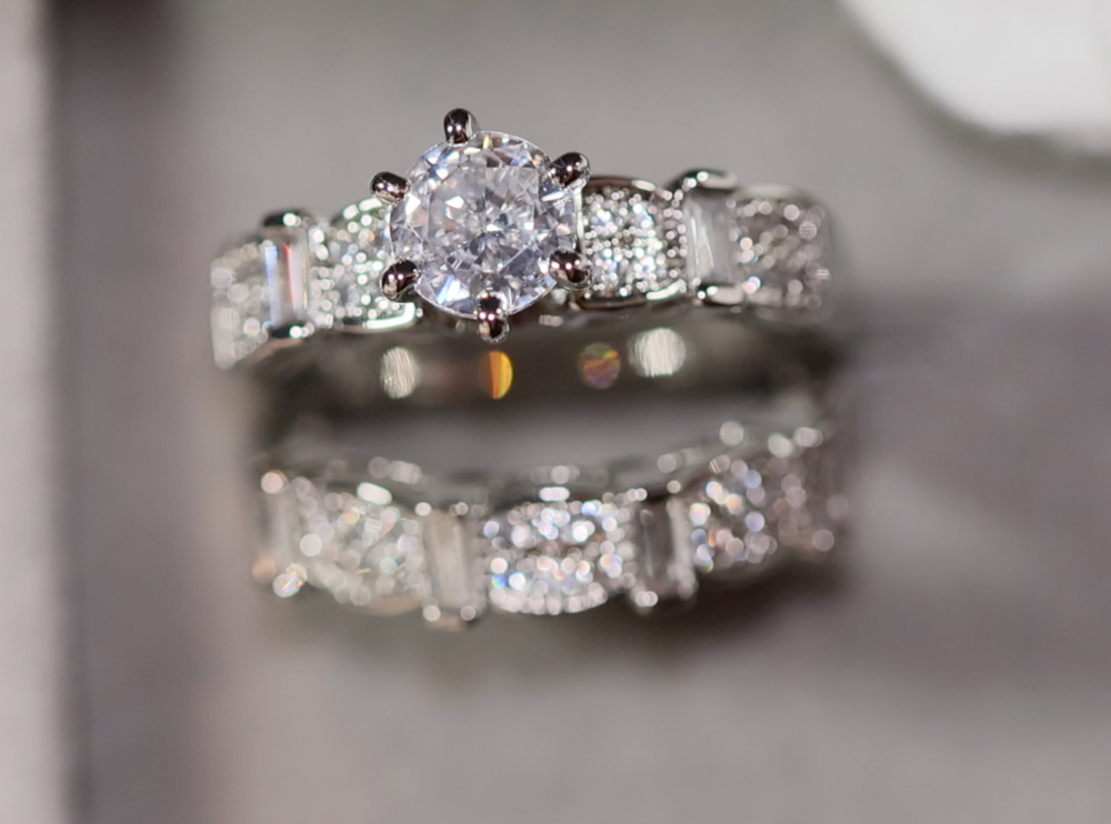 Engagement Ring Set | Engagement Rings | Womens Diamond Ring | Wedding Ring Set