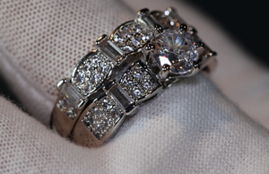 Engagement Ring Set | Engagement Rings | Womens Diamond Ring | Wedding Ring Set