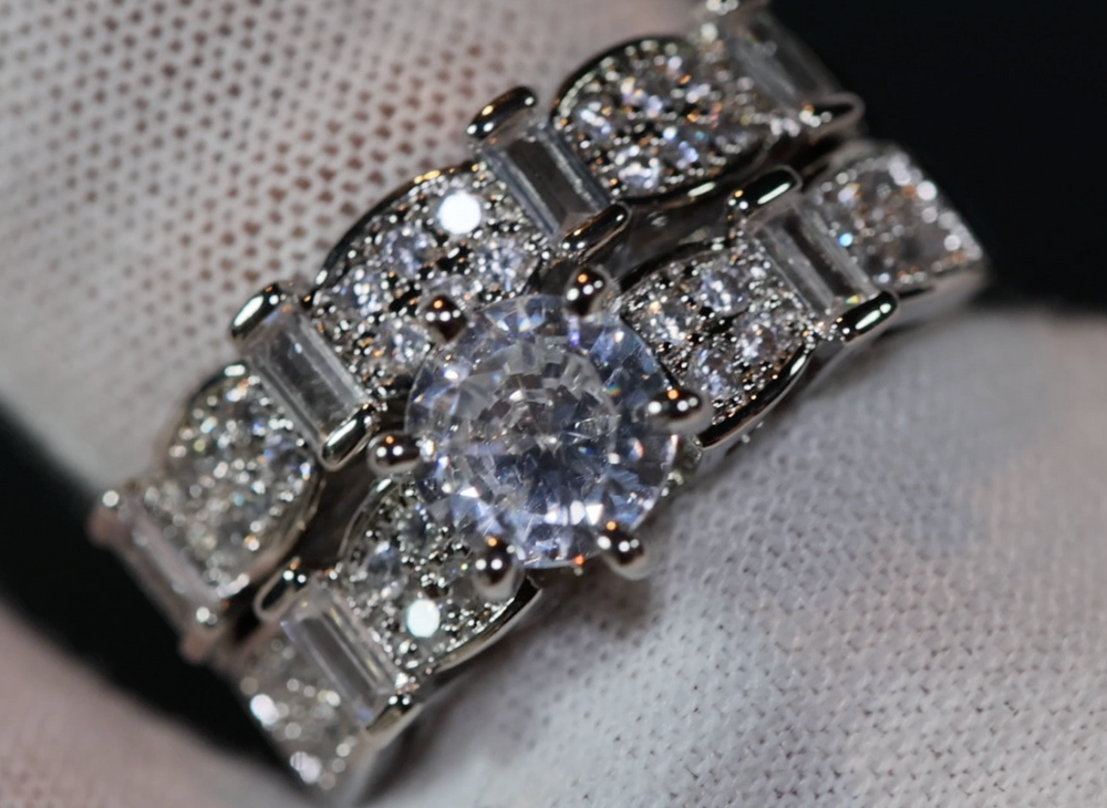 Engagement Ring Set | Engagement Rings | Womens Diamond Ring | Wedding Ring Set