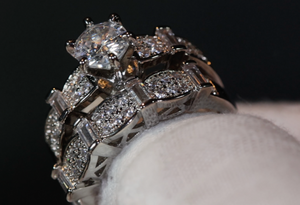 Engagement Ring Set | Engagement Rings | Womens Diamond Ring | Wedding Ring Set