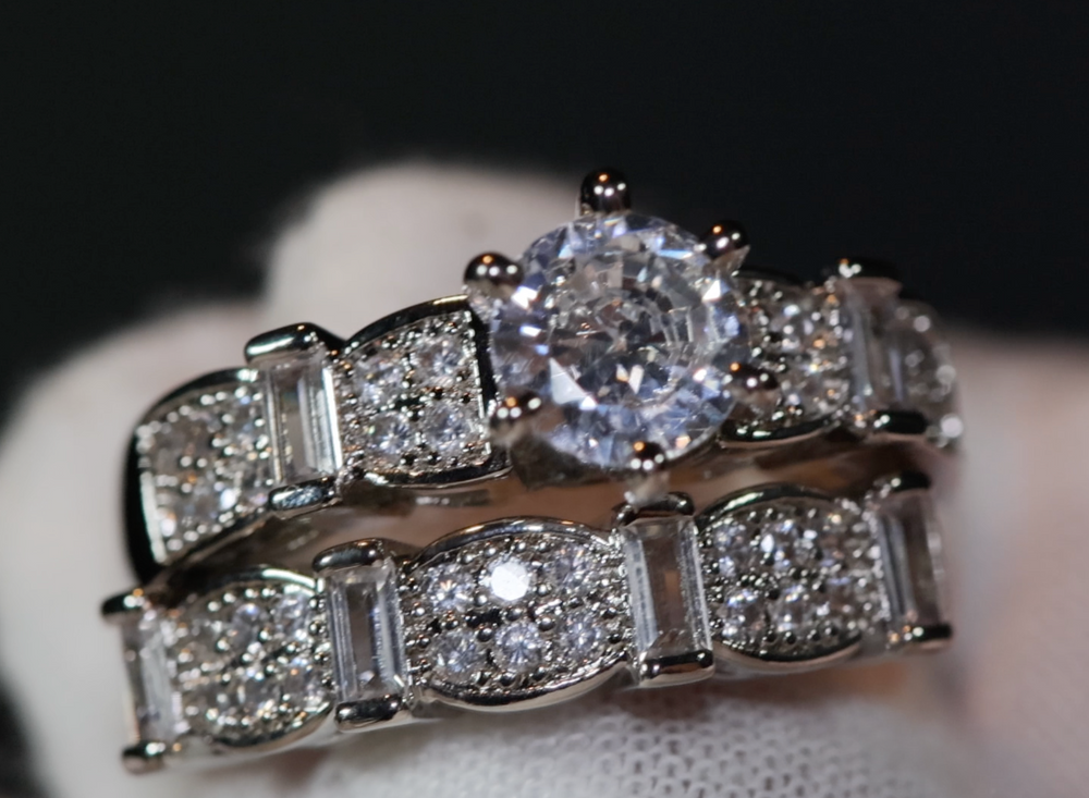 Engagement Ring Set | Engagement Rings | Womens Diamond Ring | Wedding Ring Set