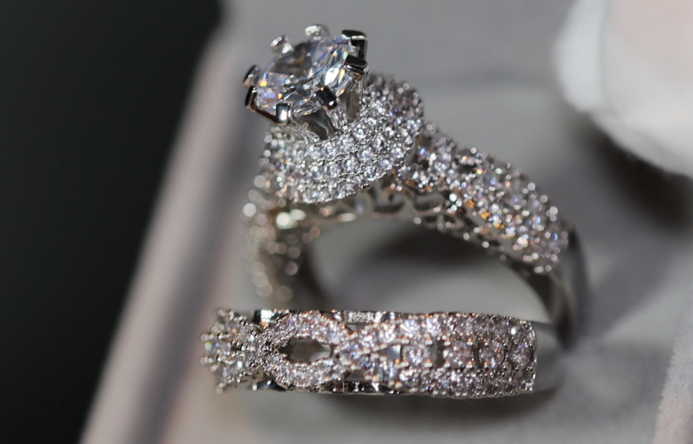 Engagement Ring Set | Engagement Ring Diamond | Wedding Ring Set