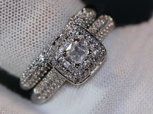 Princess Cut Diamond Wedding Ring | Engagement Ring | Womens Diamond Engagement Ring Set