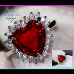 red heart diamond engagement ring